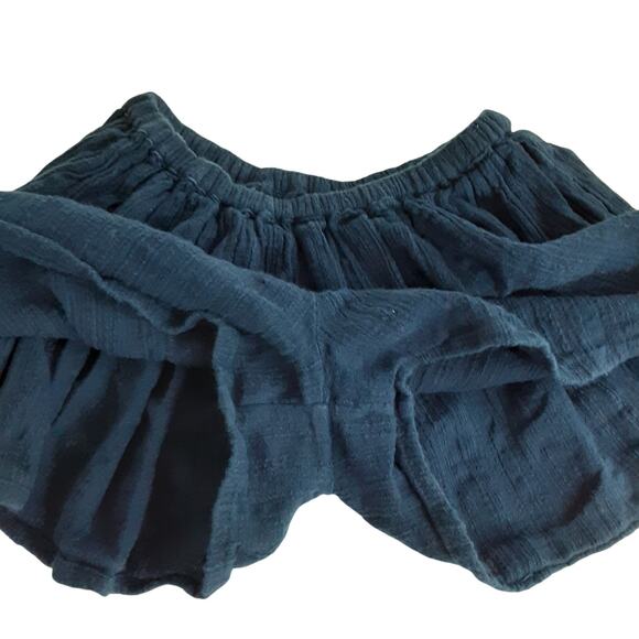 Pink Chicken Girls Navy Blue Ruffle Shorts Elastic Waist Pull On Kid 5Y Nautical - Picture 4 of 8